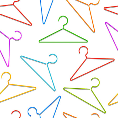 Seamless pattern of color hangers.のイラスト素材