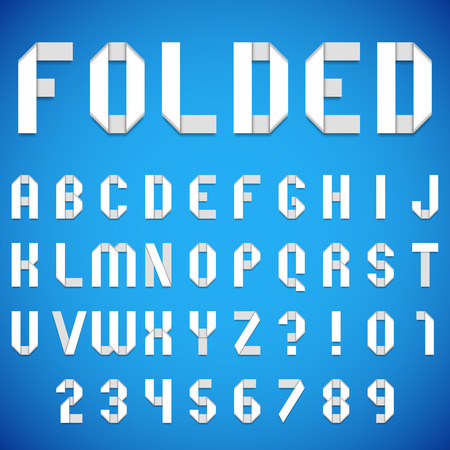 Vector of Full alphabet of folded white - ID:42039562 - Royalty Free ...