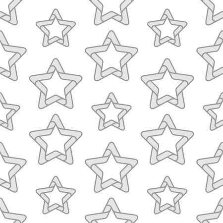 Seamless pattern of light grey folded starsのイラスト素材