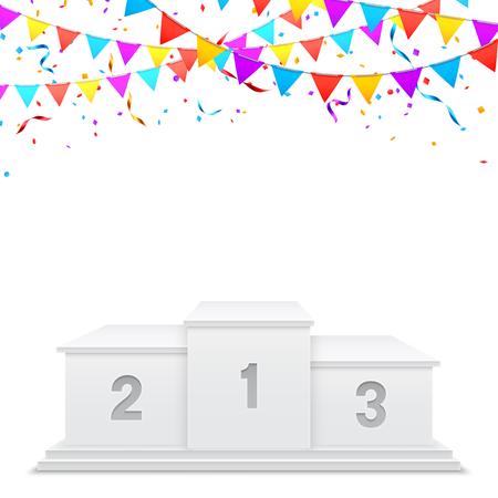 White Sport Podium of Winnersのイラスト素材