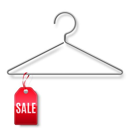Clothes Hanger with Sale Tagのイラスト素材