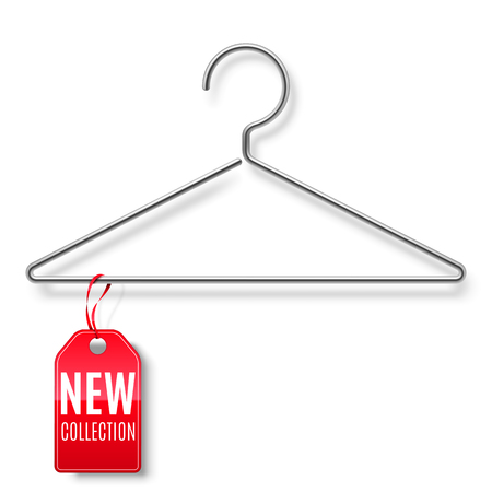 Clothes Hanger with New Collection Tagのイラスト素材