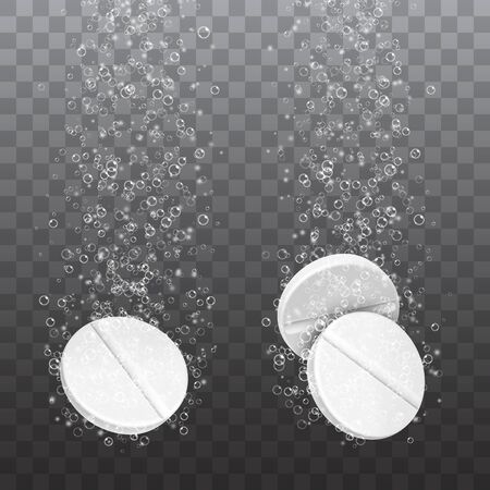 Medicine Pills in Waterのイラスト素材