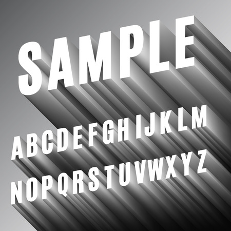 3D Font Alphabetのイラスト素材