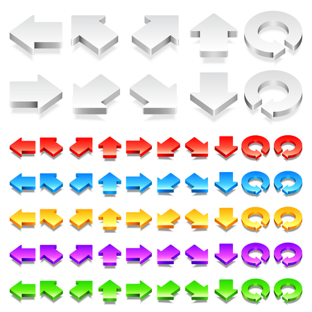 Color 3D Arrowsのイラスト素材
