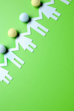 Chain of figuresの写真素材