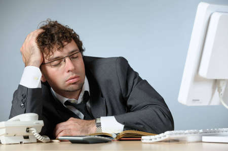 Bored young businessman
