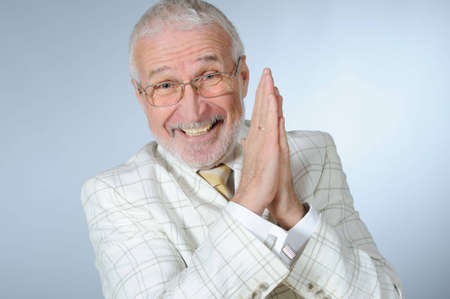 Lucky senior businessman