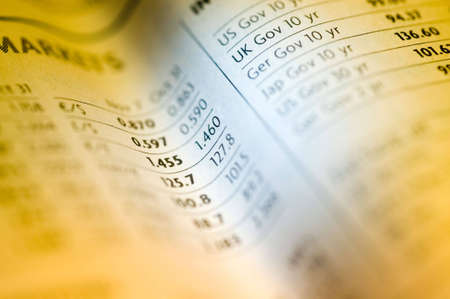 Financial newspaperの写真素材