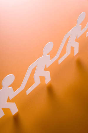 Running paper figuresの写真素材