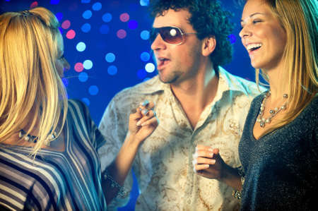 Friends clubbing