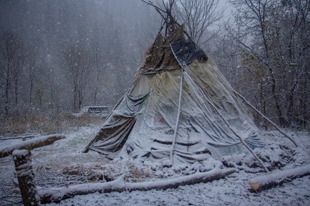 Near of Kinderlinskaya cave and village Tash-Asty on Zilim river.の写真素材