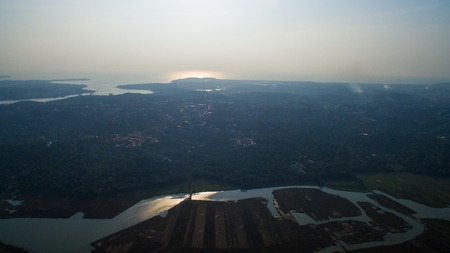 landscape of Goa in the state, far from the sea. Aerialの写真素材
