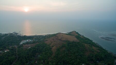 Ruins of fort Chapora near Vagator village, Goa state, Indiaの写真素材