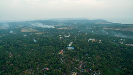 Ruins of fort Chapora near Vagator village, Goa state, Indiaの写真素材