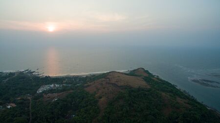 Ruins of fort Chapora near Vagator village, Goa state, Indiaの写真素材