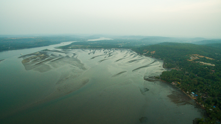 Ruins of fort Chapora near Vagator village, Goa state, Indiaの写真素材
