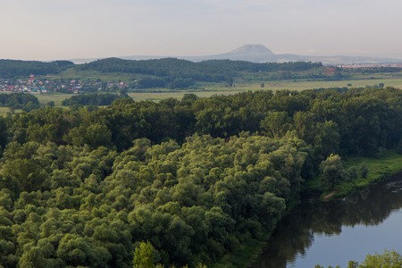 Shikhan, mountain Kushtau Russia, Bashkortostan, South Ural. View to Toratauの写真素材
