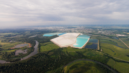 Flying over Shikhan mountain Kushtan Russia, Bashkortostan, South Ural. Kushtauの写真素材