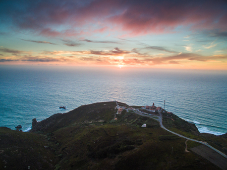 Cape Roca, Portugal. Views from the edge of continental Europe.の写真素材