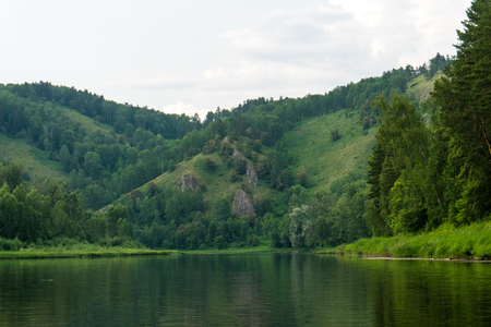 Rafting on the river in the area of the Shulgantash Nature Reserveの写真素材