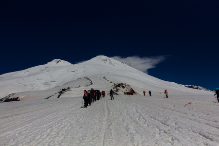 2014 07 Mount Elbrus, Russia: Climbing on mountain Elbrusの写真素材
