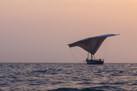 Wooden fisher boatの写真素材