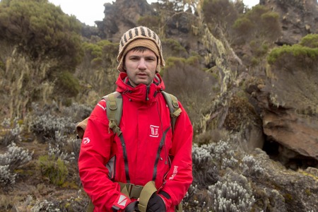 2014 02 Kilimanjaro, Tanzania: Machame Route on mountain. 4 dayのeditorial素材