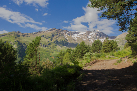 Walking of the mountains of the Elbrus regionの写真素材