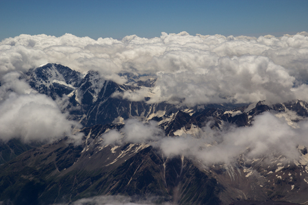 Panoramic view of Elbrus mountainの写真素材