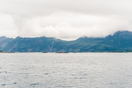 Mountain landscapes on the Norwegian Seaの写真素材