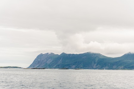 Mountain landscapes on the Norwegian Seaの写真素材