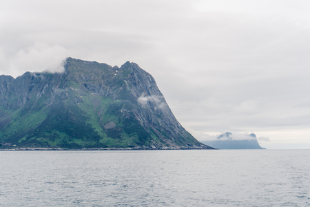 Mountain landscapes on the Norwegian Seaの写真素材