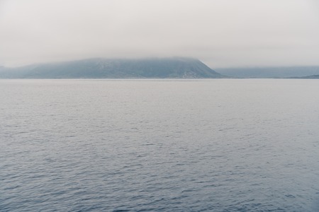 Mountain landscapes on the Norwegian Seaの写真素材
