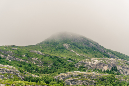 Mountain landscapes on the Norwegian Seaの写真素材