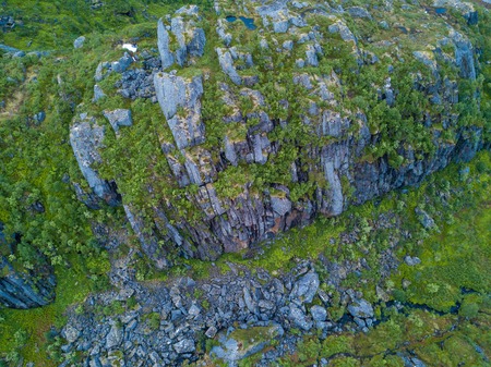 The rocks near of Trollfjord in the Lofoten Islands, Norwayの写真素材
