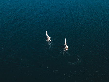 Sailing in the sea in the Irelandの写真素材