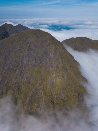 Irish mountains aerial view of Carrauntoohilの写真素材