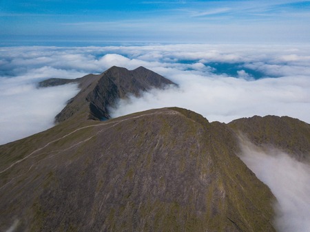 Irish mountains aerial view of Carrauntoohilの写真素材