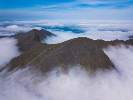 Irish mountains aerial view of Carrauntoohilの写真素材