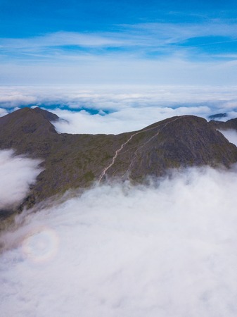 Irish mountains aerial view of Carrauntoohilの写真素材