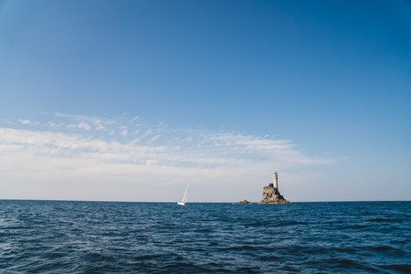 Fastnet lighthouse. A view from the boatの素材 [FY310113331350]