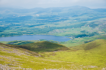 Irish mountains view from Carrauntoohil in summerの写真素材