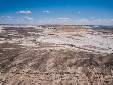 Deserts and mountains in Kazakhstan like from another planetの写真素材