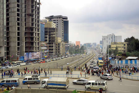 Addis Ababa, Ethiopia, 18 July 2019 : The vast city of Addis Ababa, capital of Ethiopia is one of...