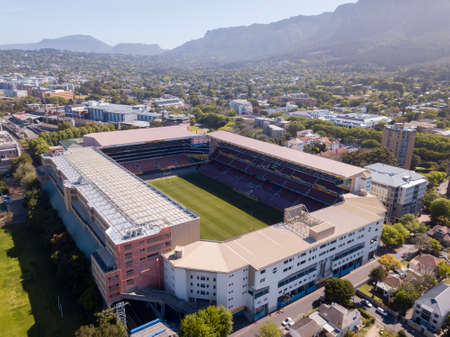 15 October 2020 - Cape Town, South Africa: Newlands rugby stadium in Cape Town, South Africaのeditorial素材
