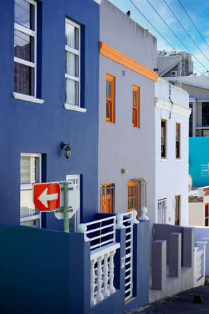 Colourful houses in the bo-kaap region of Cape Town, South Africaのeditorial素材