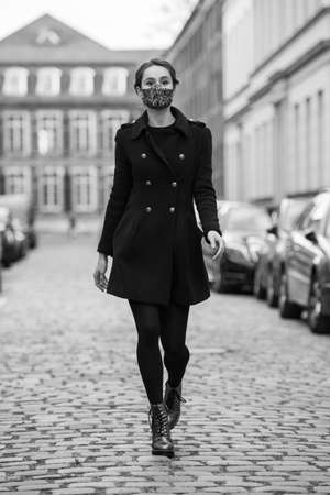 woman on street business portrait model person young beautyの写真素材