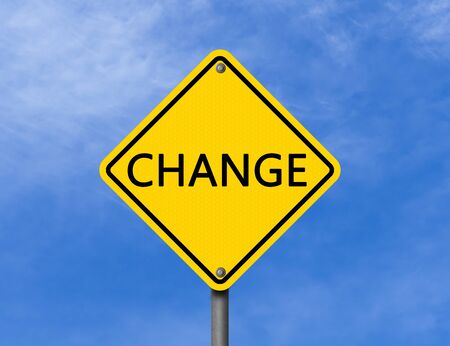 Warning Sign Changeの写真素材