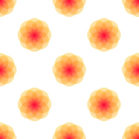 Seamless Floral Pattern Orangeの写真素材